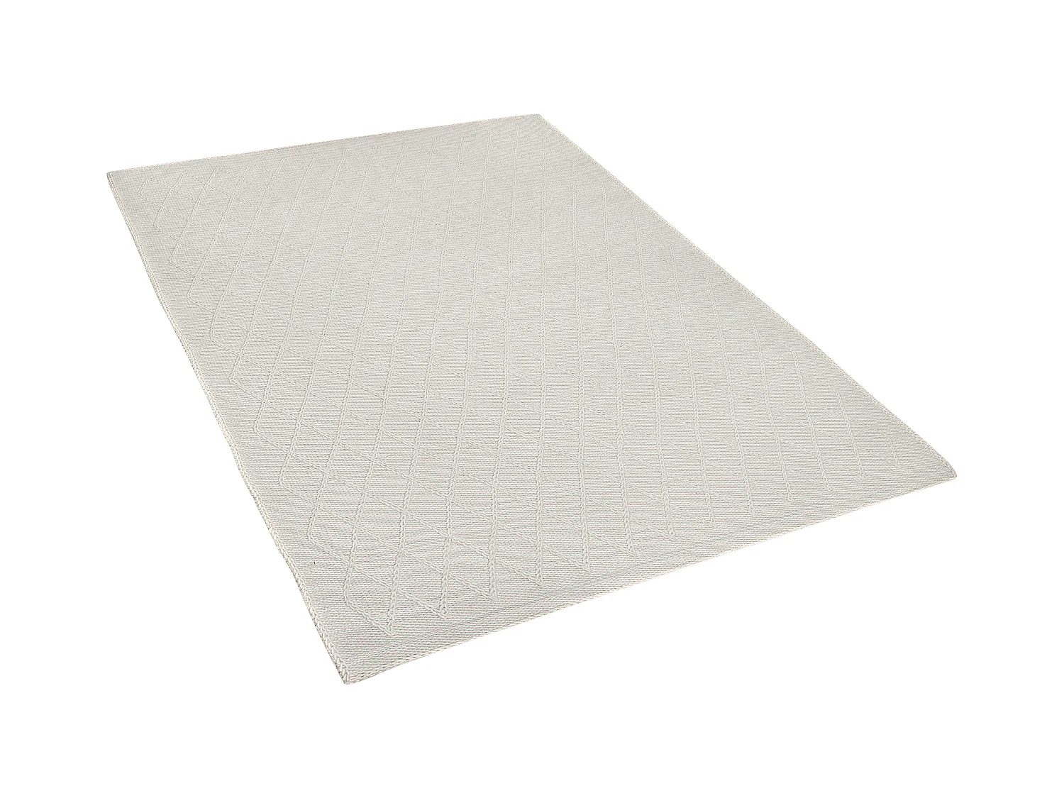 Teppich Wolle cremeweiss 160 x 230 cm Kurzflor ERZIN