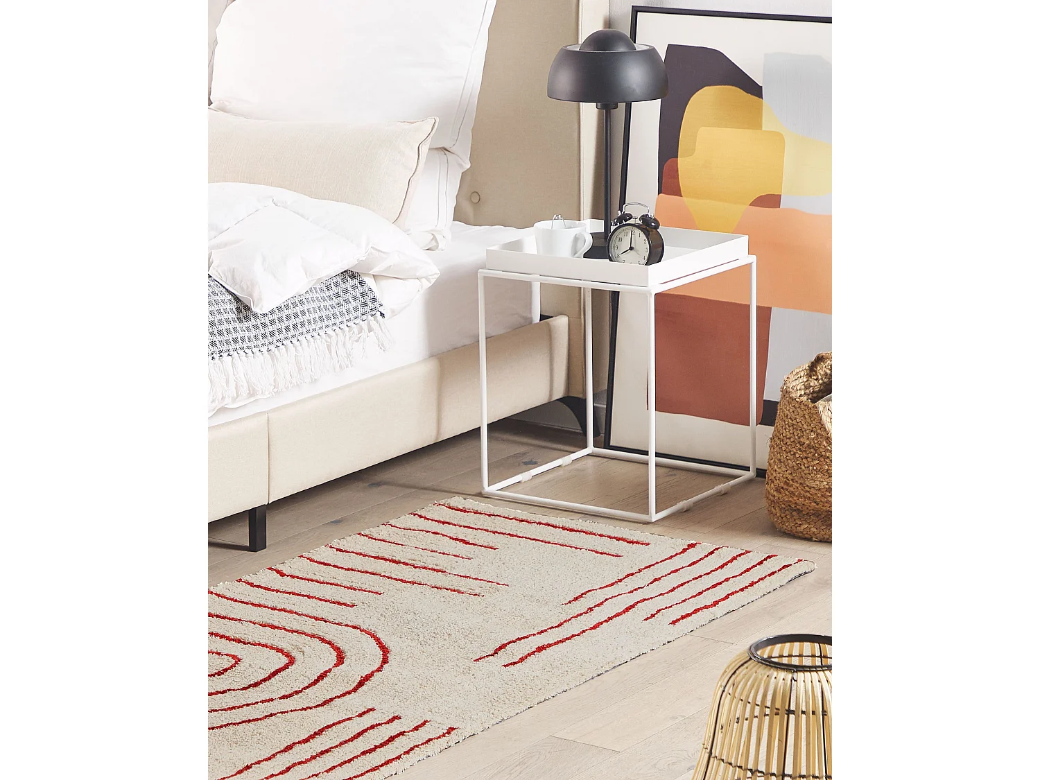 Tapis TIRUPATI Beige 80 x 150 cm Coton