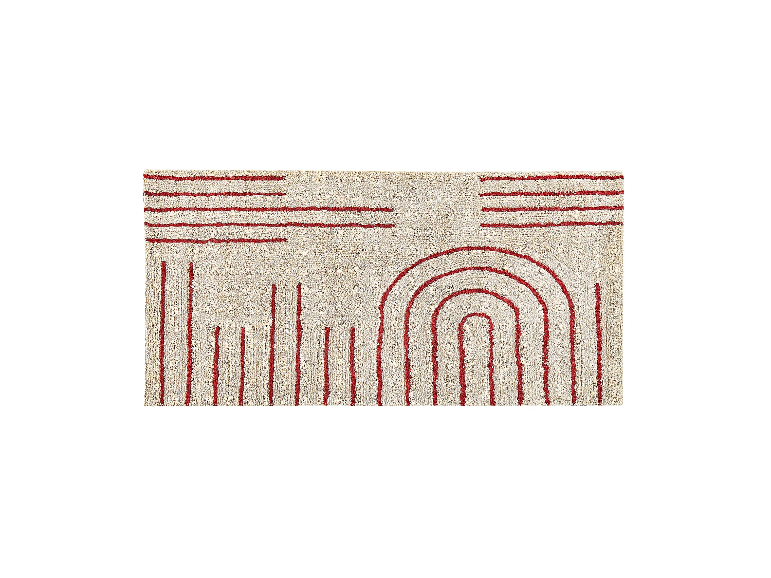 Tapis TIRUPATI Beige 80 x 150 cm Coton