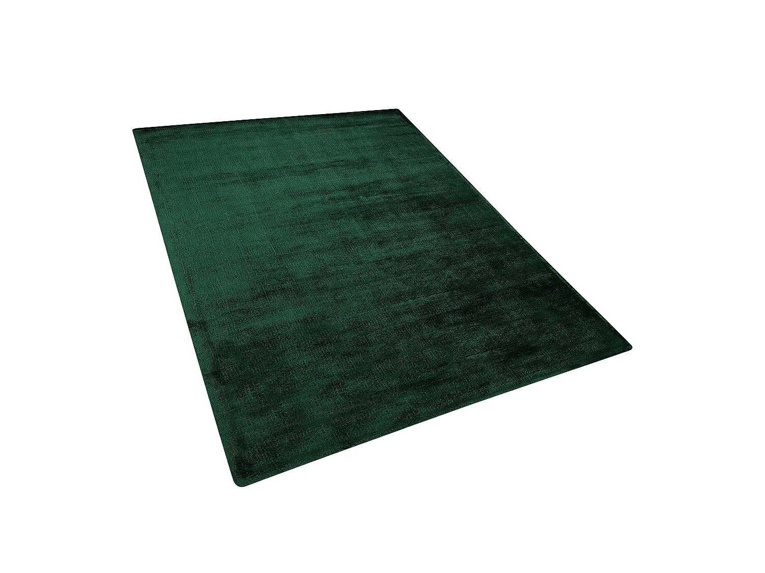 Teppich Viskose grün 160 x 230 cm einfarbig handgewebt Kurzflor Modern Gesi II