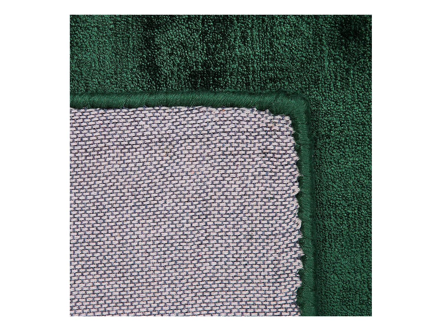 Teppich Viskose grün 160 x 230 cm einfarbig handgewebt Kurzflor Modern Gesi II