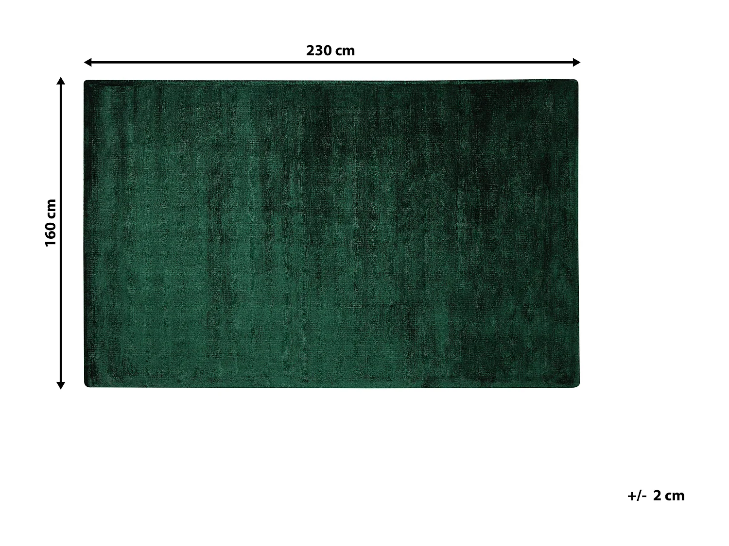 Teppich Viskose grün 160 x 230 cm einfarbig handgewebt Kurzflor Modern Gesi II