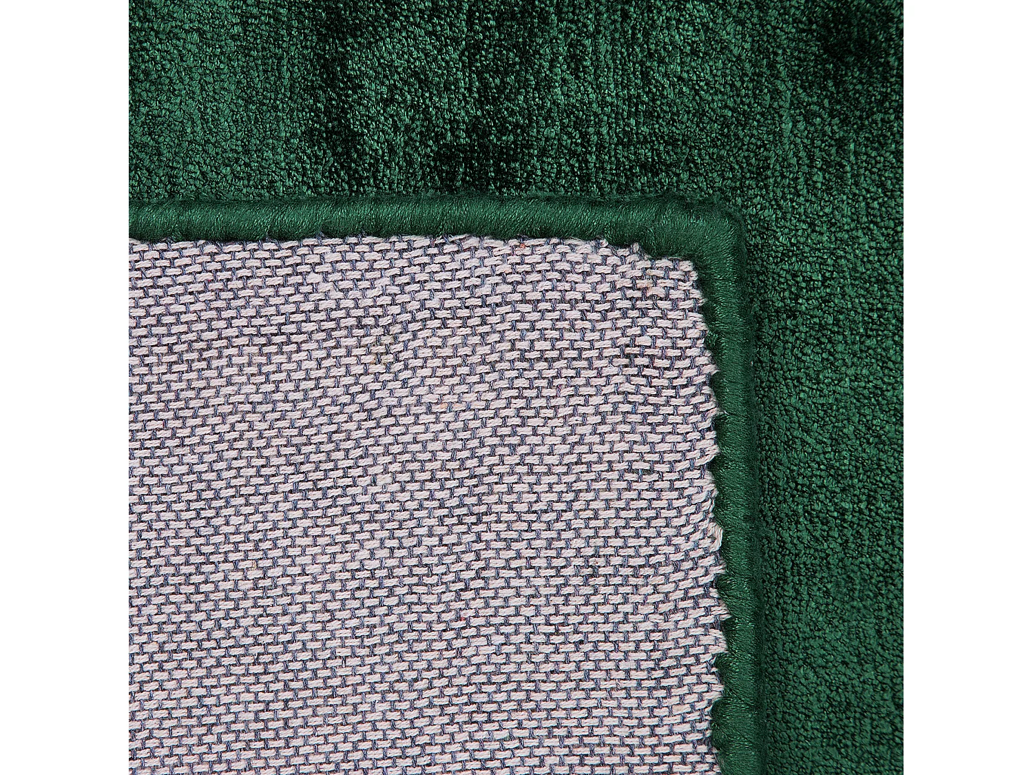 Teppich Viskose grün 160 x 230 cm einfarbig handgewebt Kurzflor Modern Gesi II