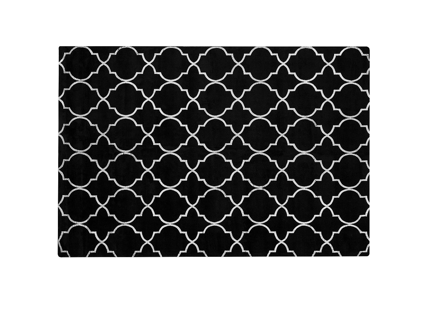 Tappeto a pelo corto nero/argento 140 x 200 cm YELKI