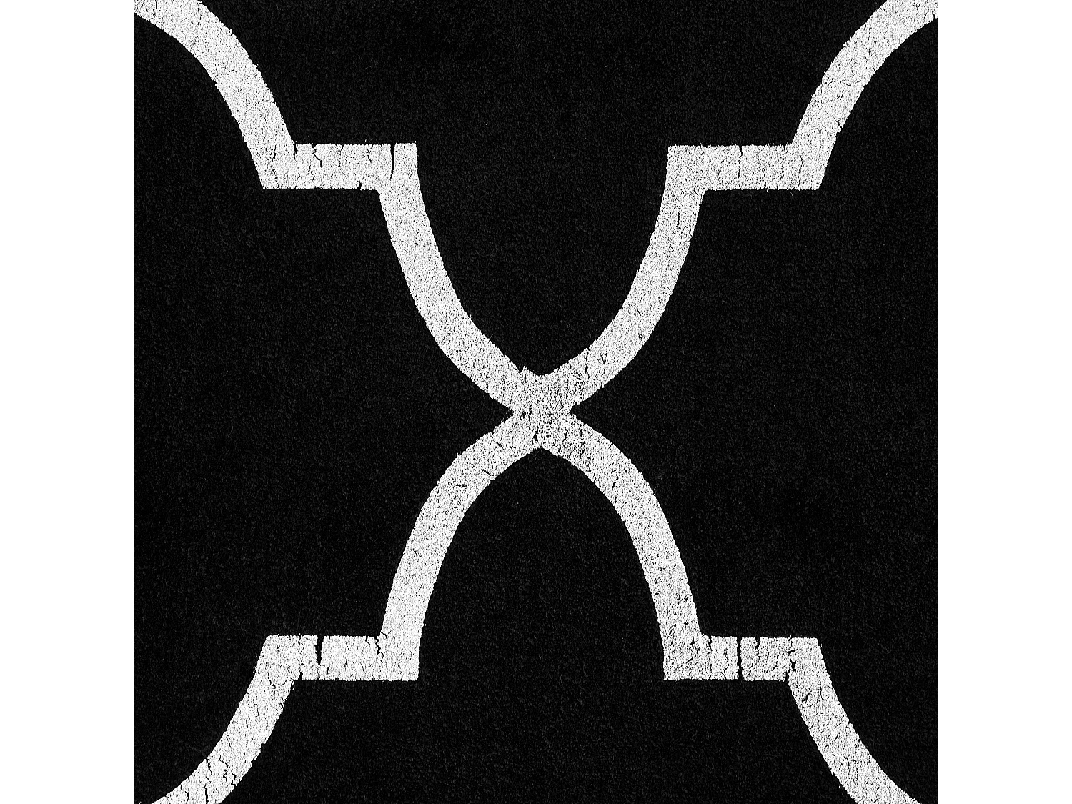 Tappeto a pelo corto nero/argento 140 x 200 cm YELKI