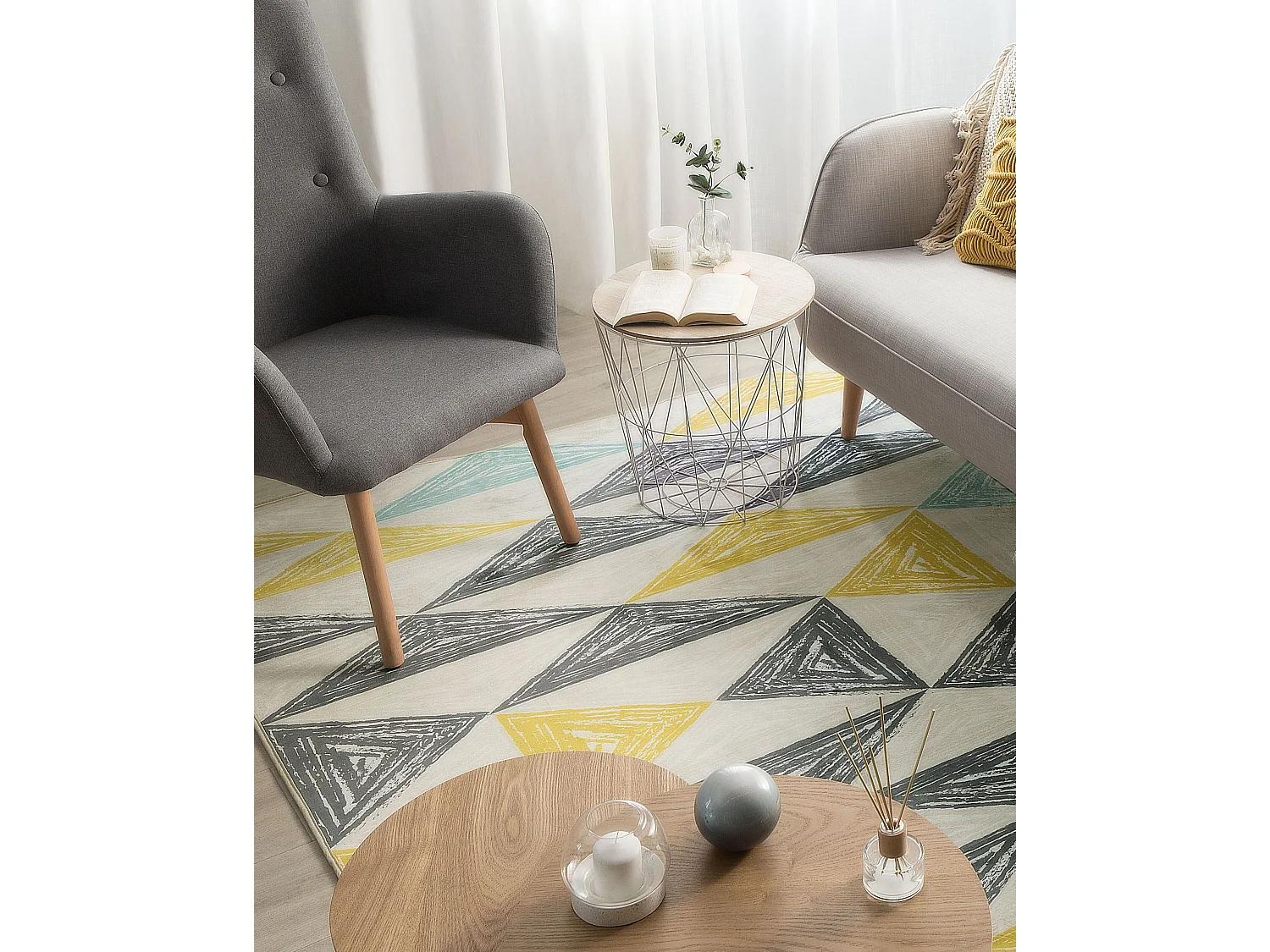 Tapis KALEN Gris 140 x 200 cm