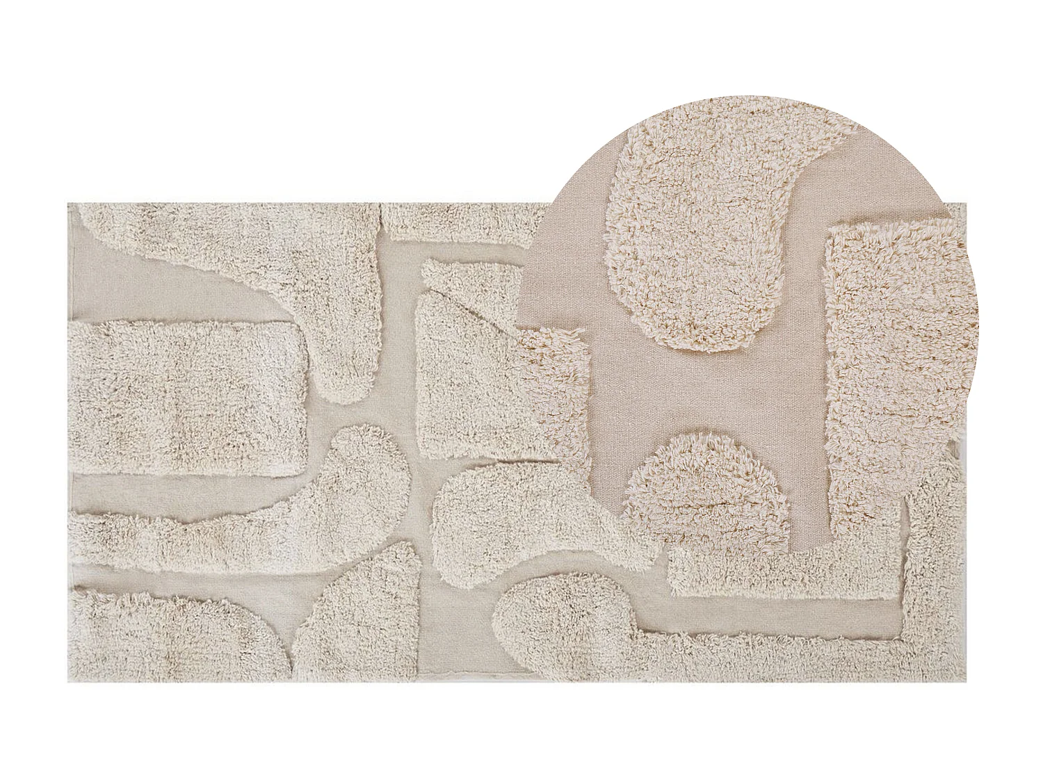 Tapis DIYADIN Beige 80 x 150 cm Coton