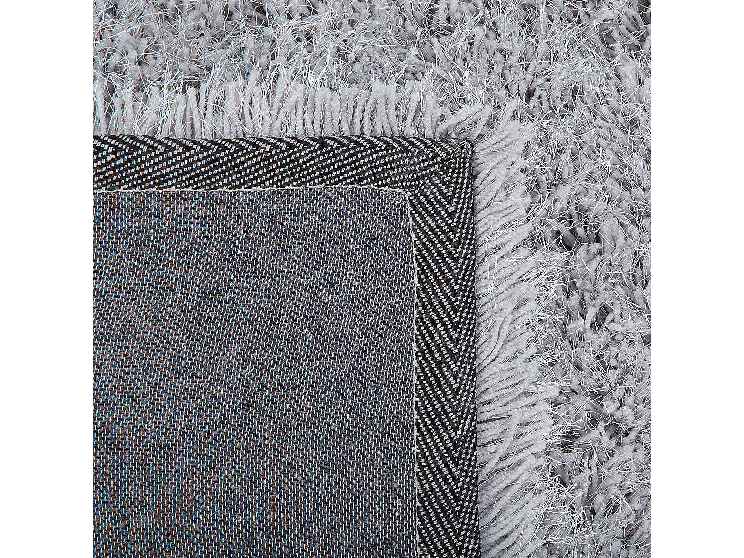 Tappeto shaggy rettangolare grigio chiaro 200 x 300 cm CIDE