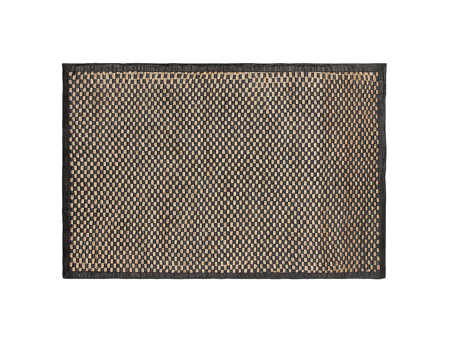 Tapete GERCE 140 x 200 cm Pele Preto