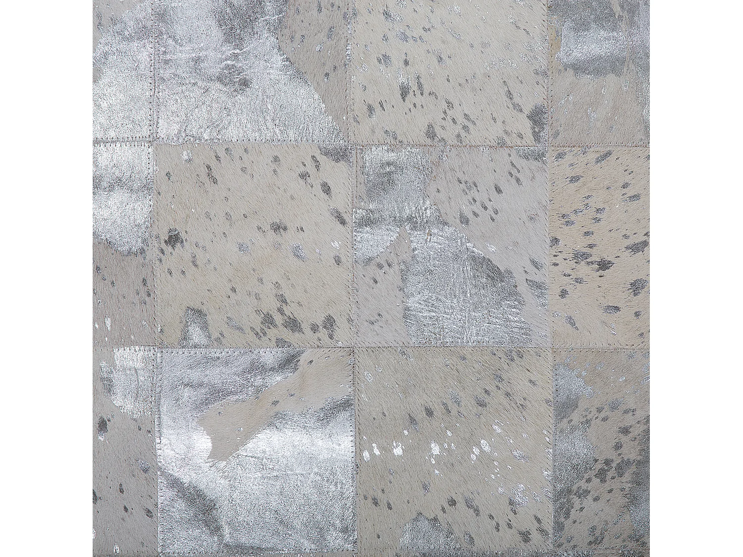Vloerkleed YAZIR 160 x 230 cm Leer Zilver