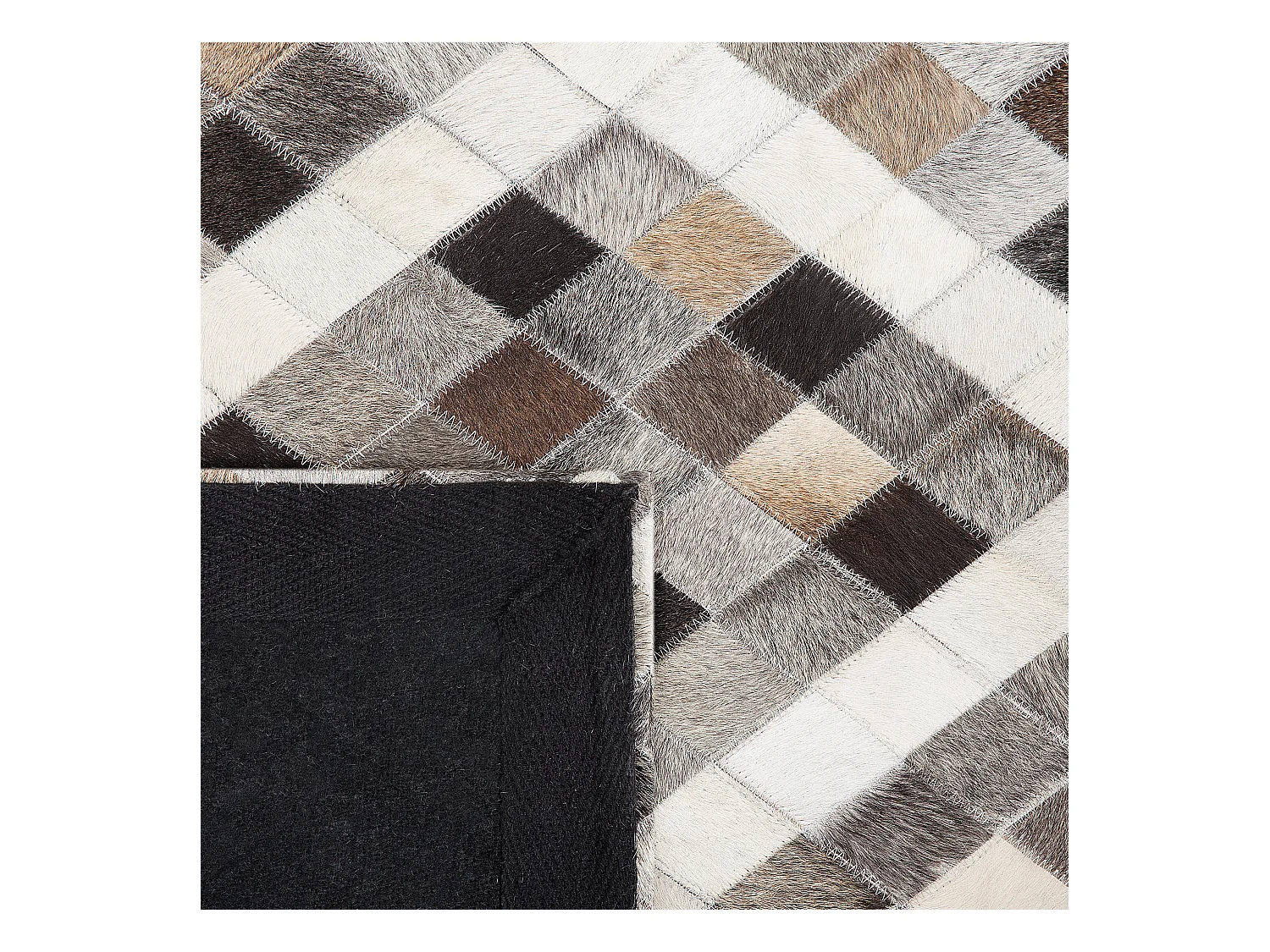 Vloerkleed AKDERE 160 x 230 cm Leer Bruin