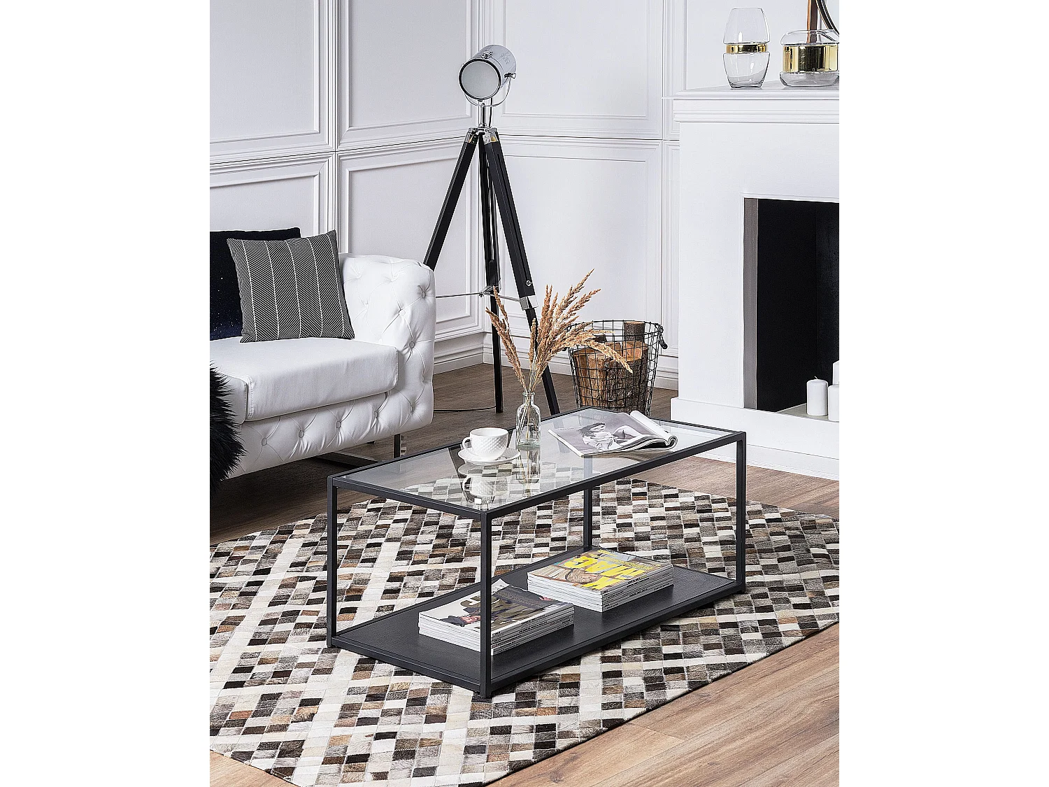 Tapis AKDERE Marron 160 x 230 cm Cuir