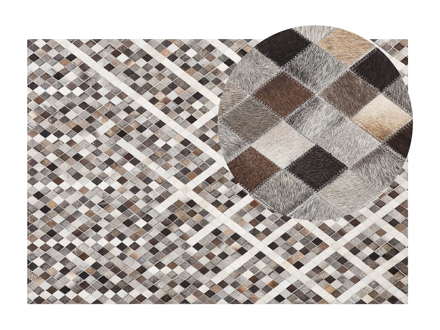 Tapis AKDERE 160 x 230 cm Cuir Marron