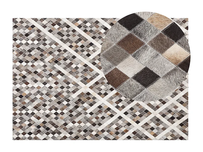 Tapis AKDERE Marron 160 x 230 cm Cuir