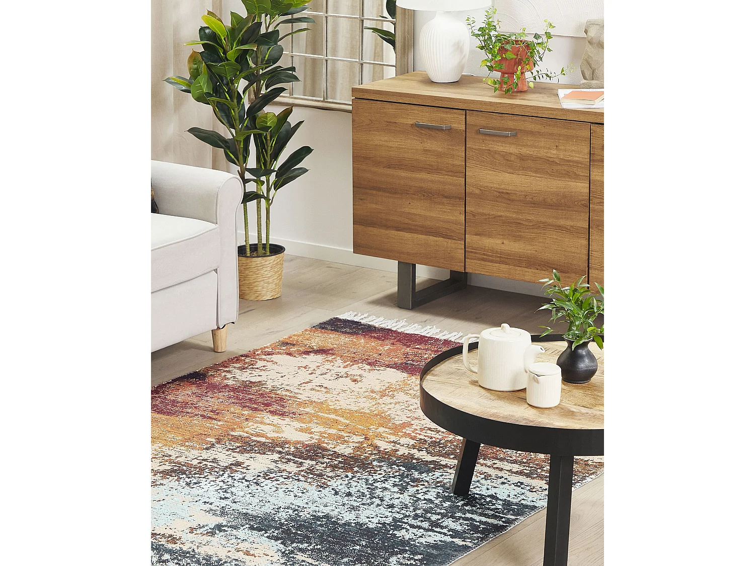 Vloerkleed polyester meerkleurig 140 x 200 cm GERMENCIK