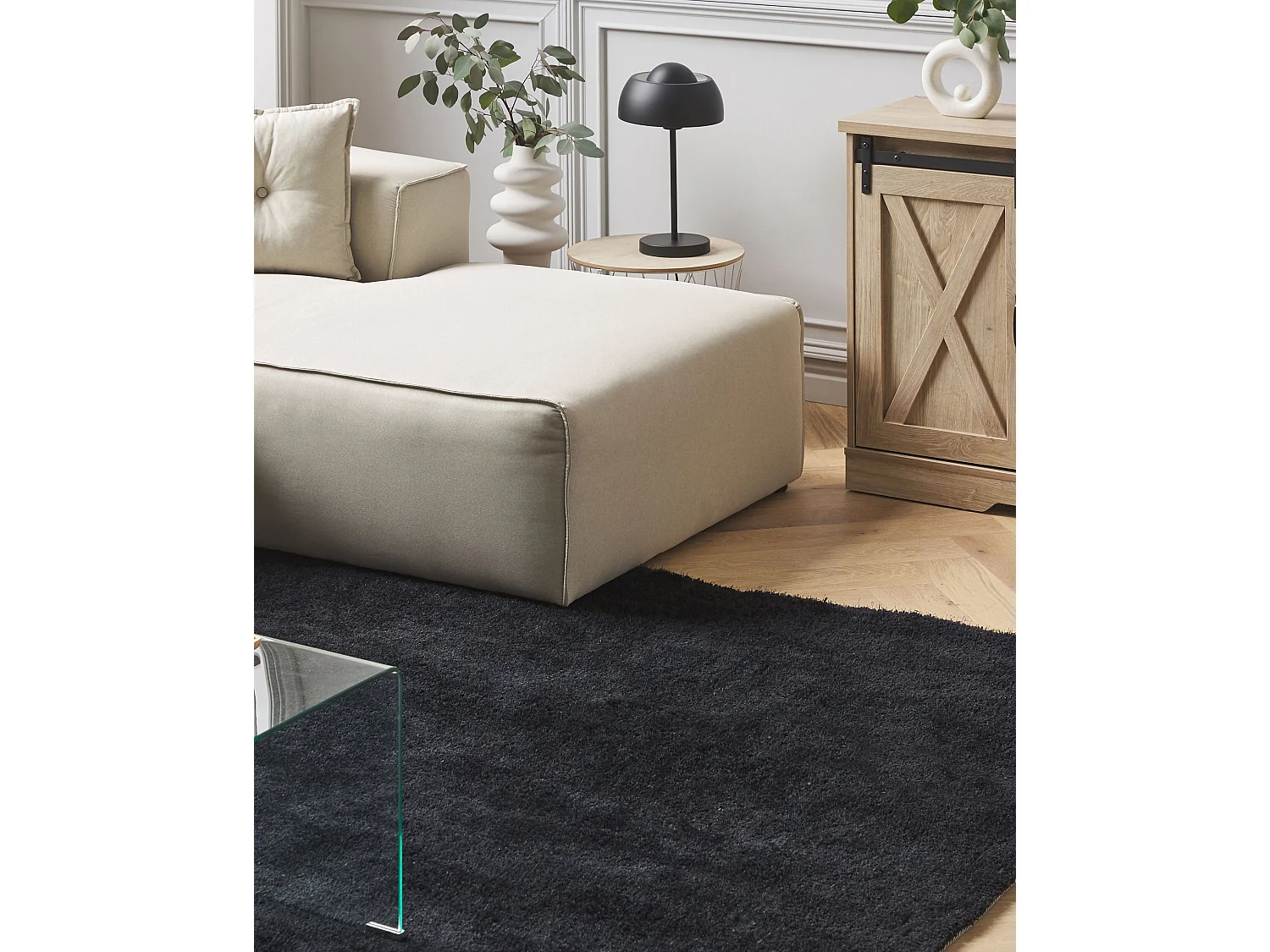 Alfombra negra 140 x 200 cm DEMRE