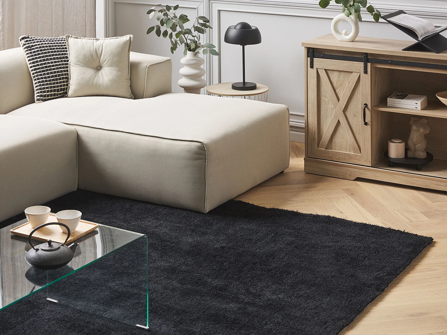 Tapis noir 140x200 cm DEMRE