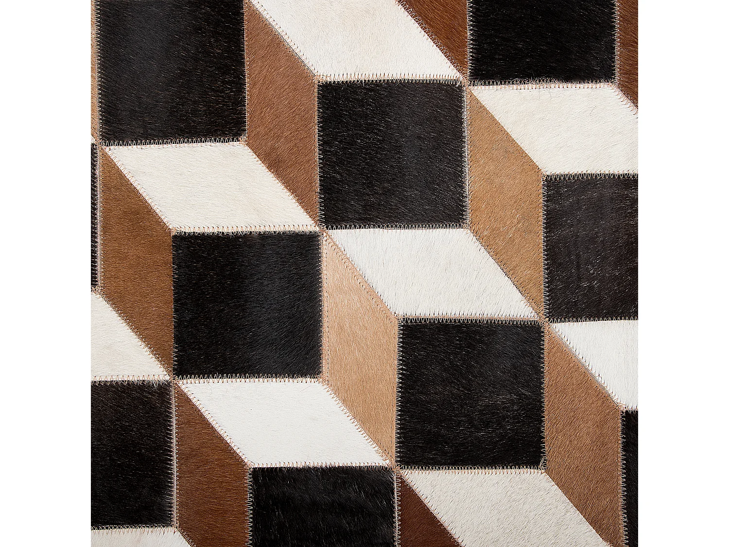 Vloerkleed ALPKOY 140 x 200 cm Leer Bruin