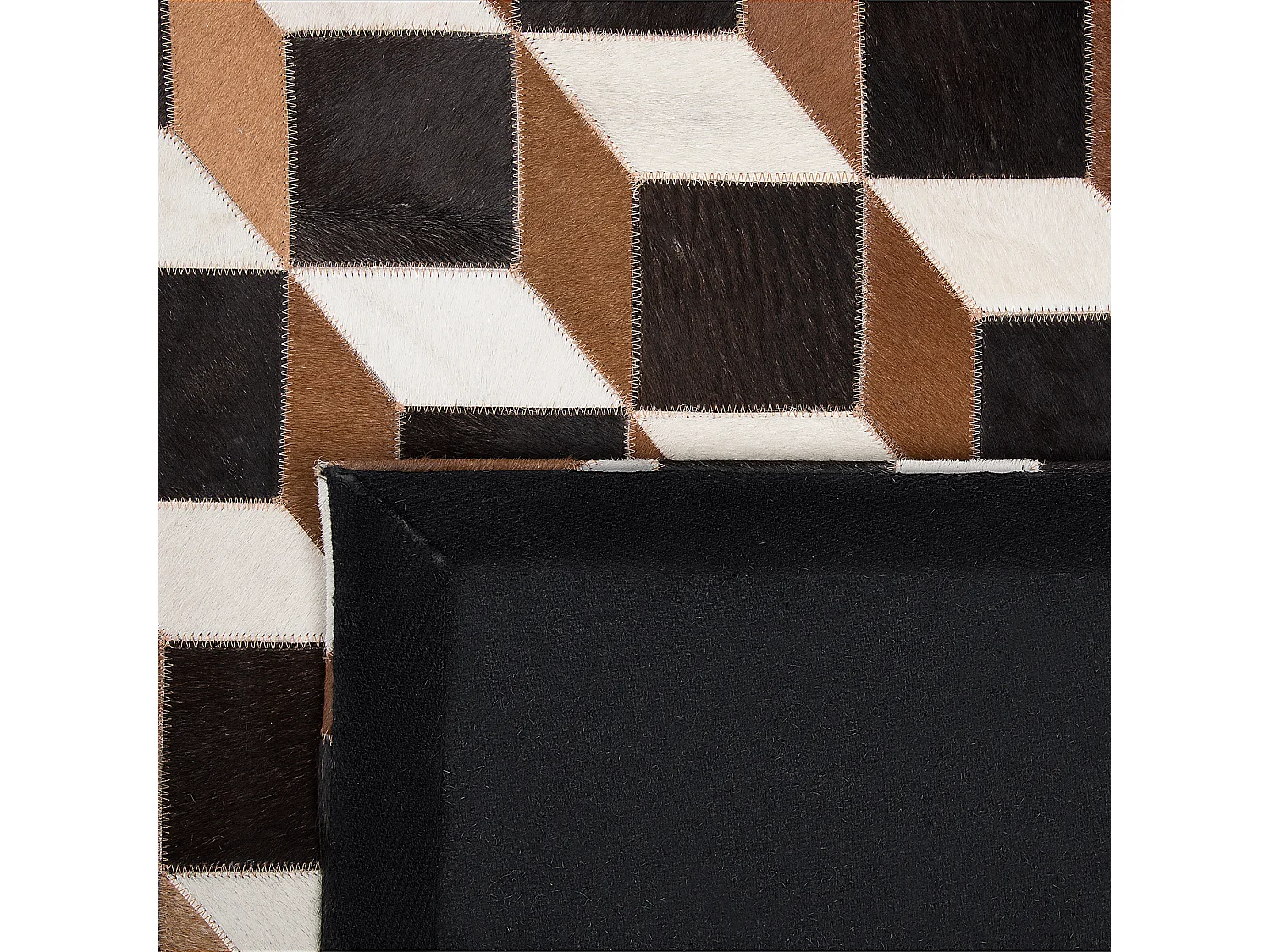 Vloerkleed ALPKOY 140 x 200 cm Leer Bruin