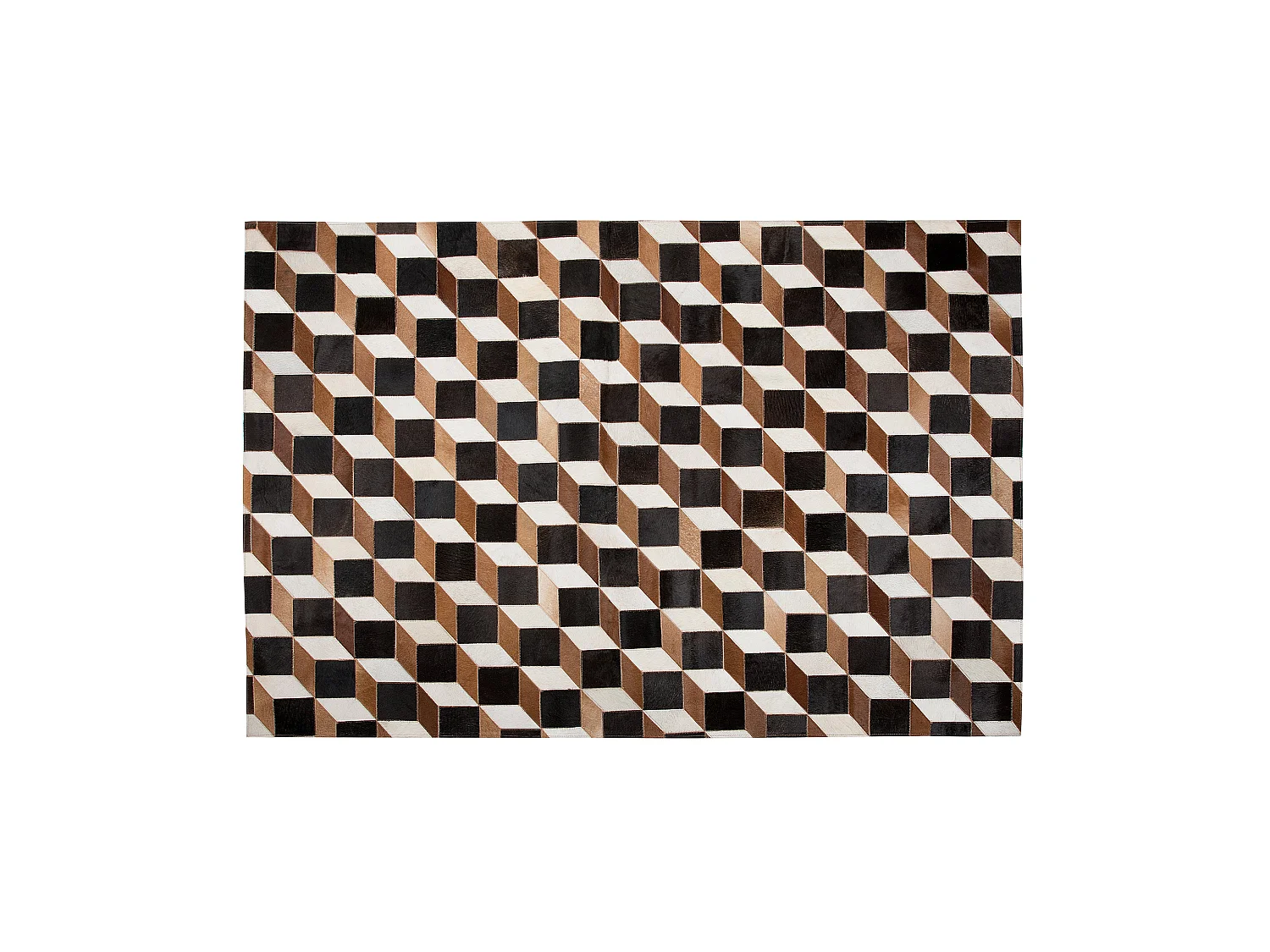 Tapis ALPKOY 140 x 200 cm Cuir Marron