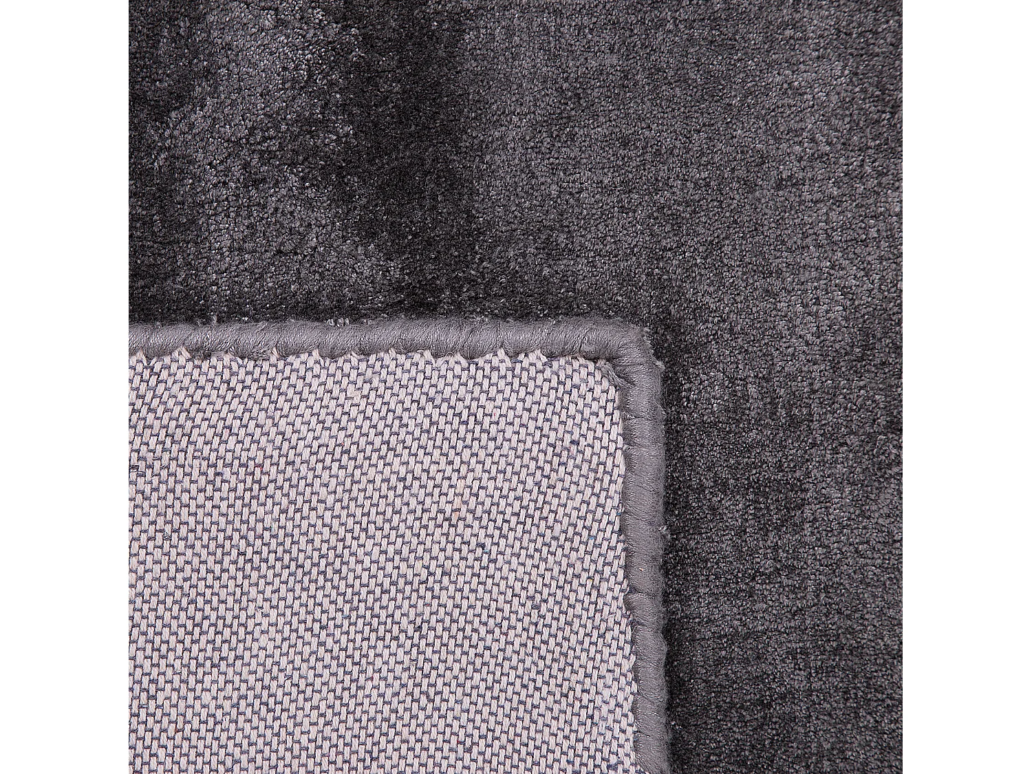 Vloerkleed viscose donkergrijs 140 x 200 cm GESI II