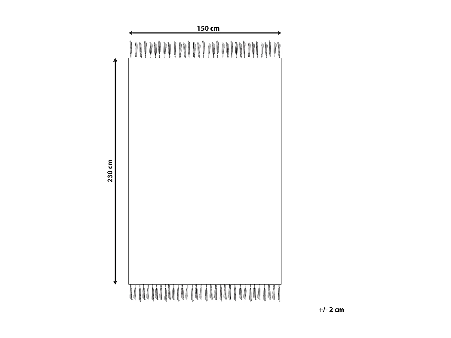 Vloerkleed polyester meerkleurig 150 x 230 cm KELKIT