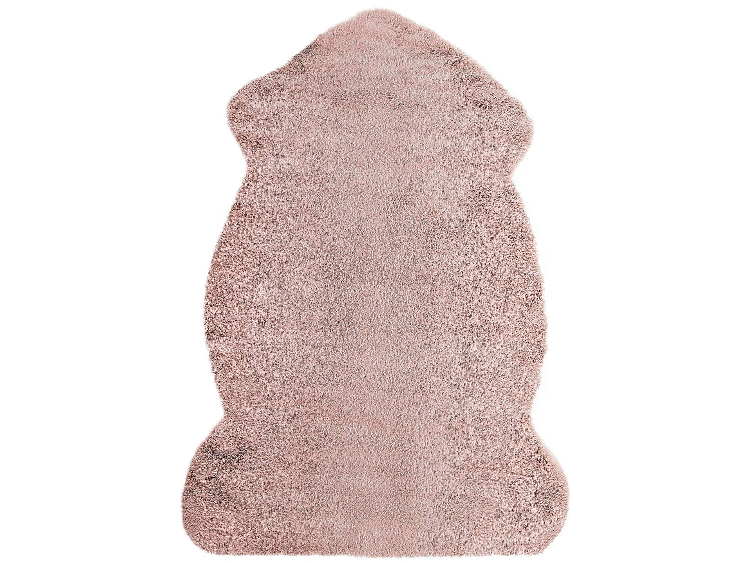 Tapis en fausse fourrure de lapin rose 60 x 90 cm UNDARA