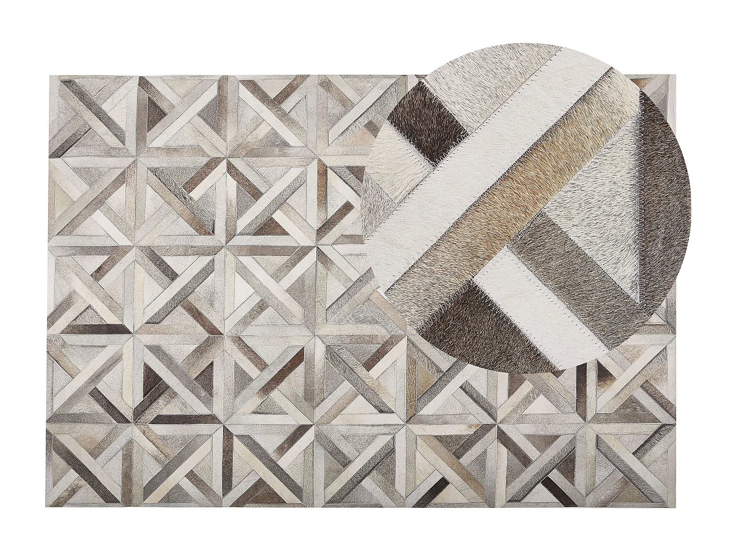 Tapis TAYTAN Beige 140 x 200 cm Cuir