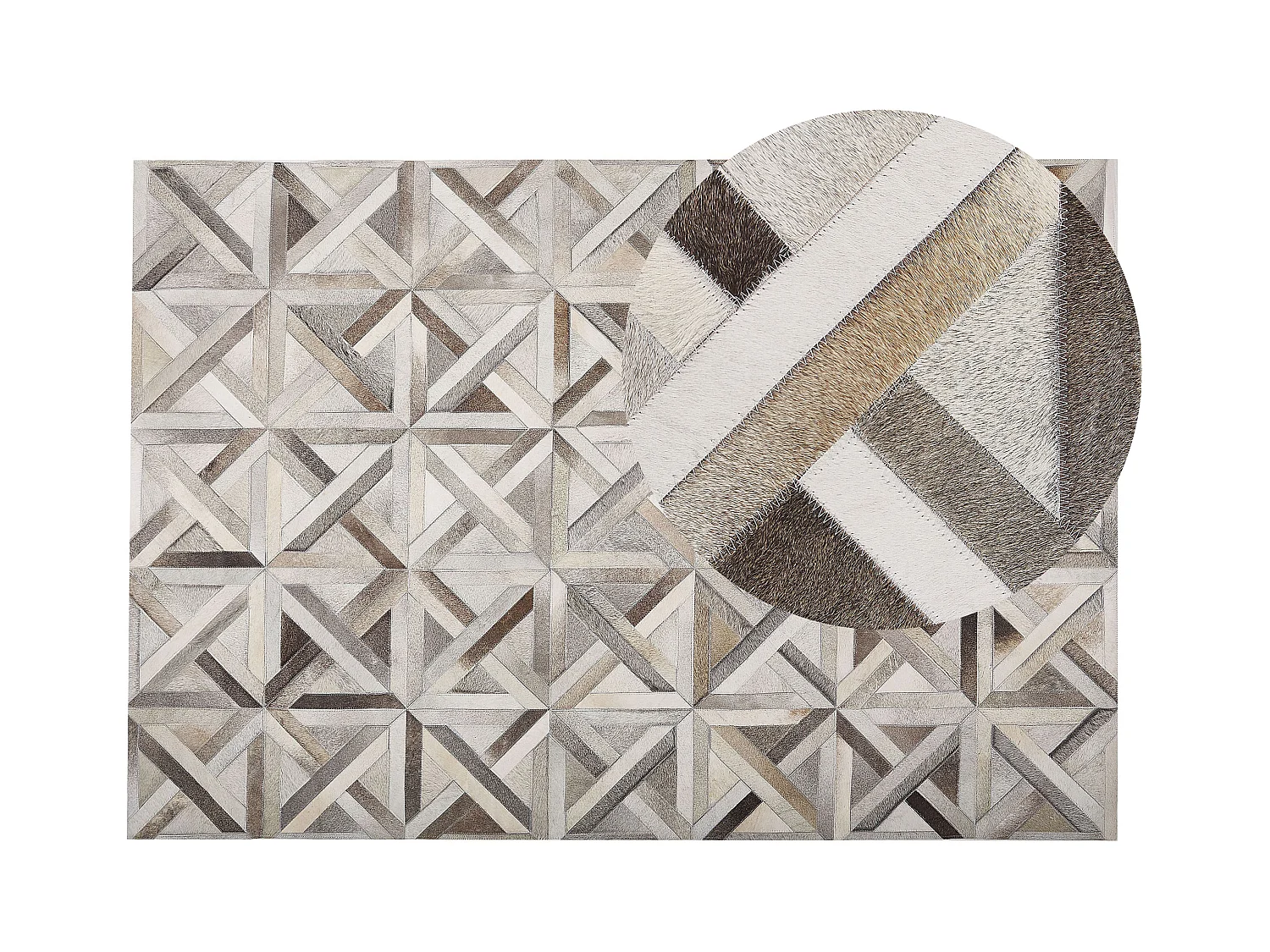 Tapis TAYTAN Beige 140 x 200 cm Cuir