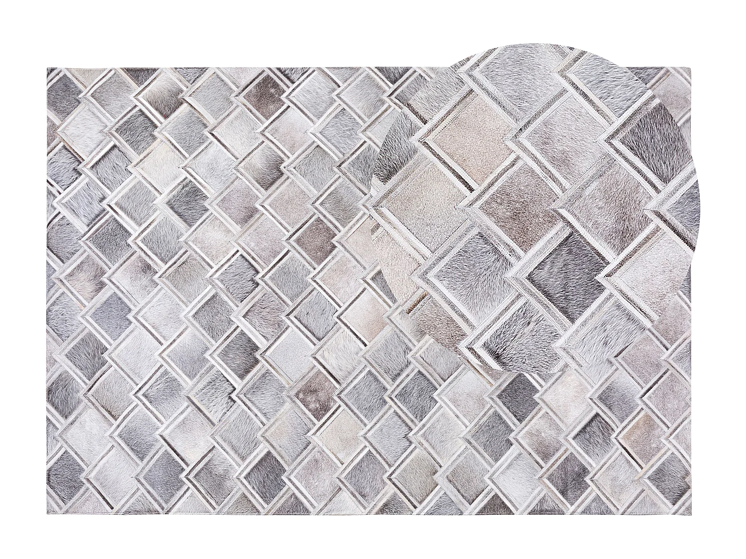 Tapis AGACLI Gris 160 x 230 cm Cuir