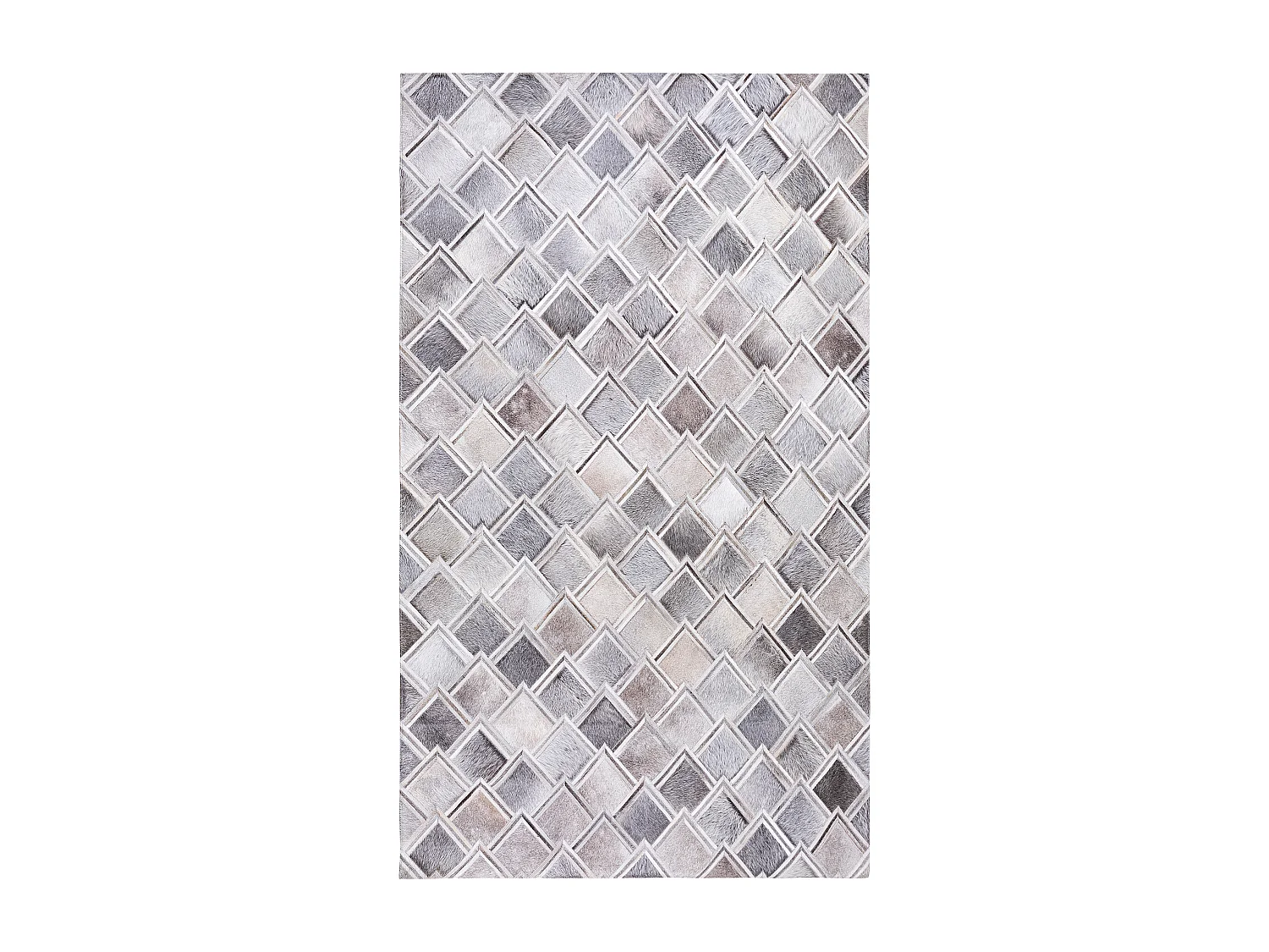 Vloerkleed AGACLI 160 x 230 cm Leer Grijs