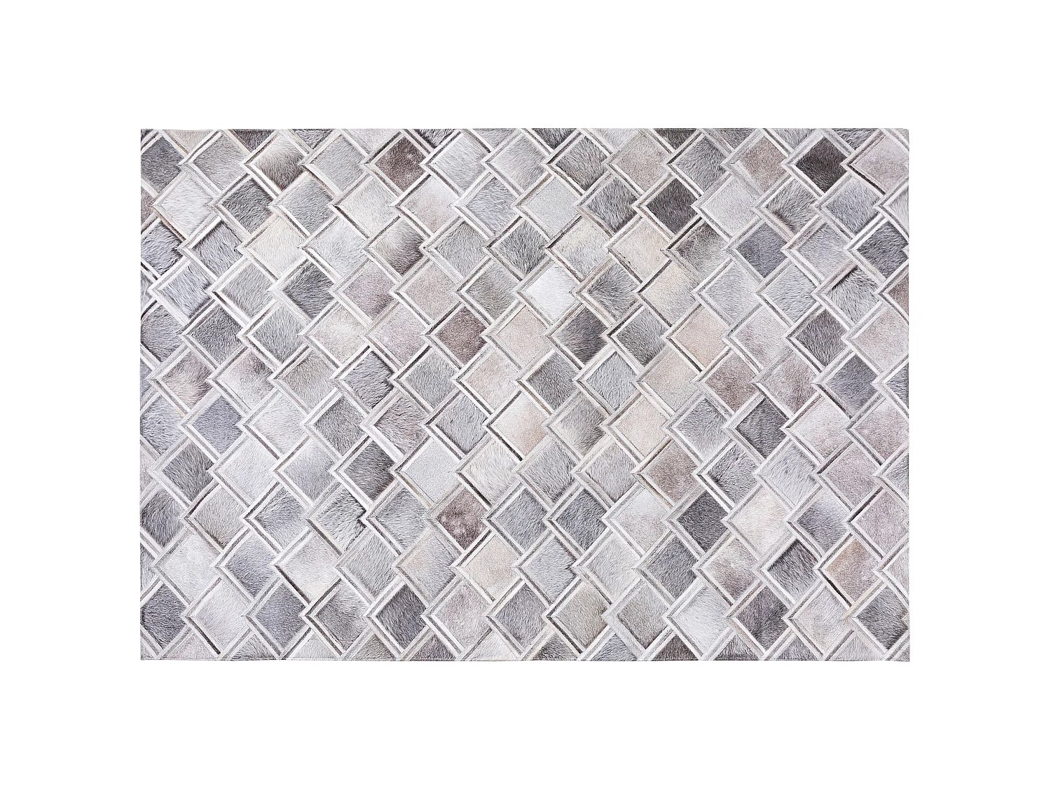 Matta AGACLI Grå 160 x 230 cm Läder