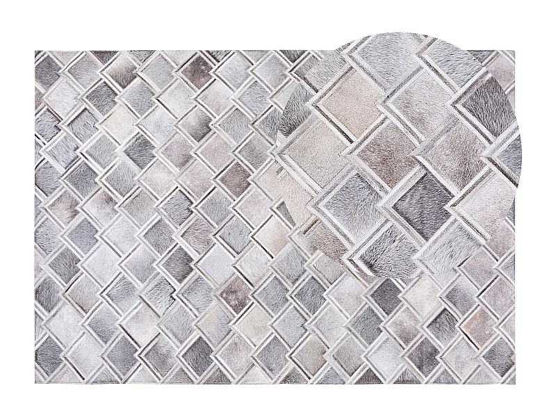 Tapis AGACLI Gris 160 x 230 cm Cuir