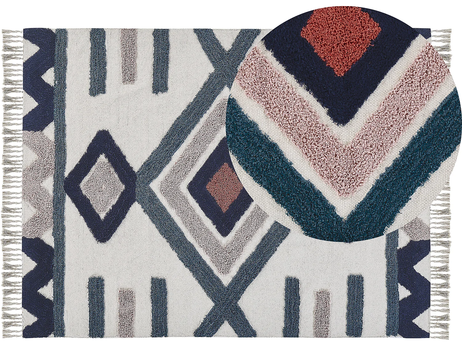 Vloerkleed katoen meerkleurig 140 x 200 cm KOZLU