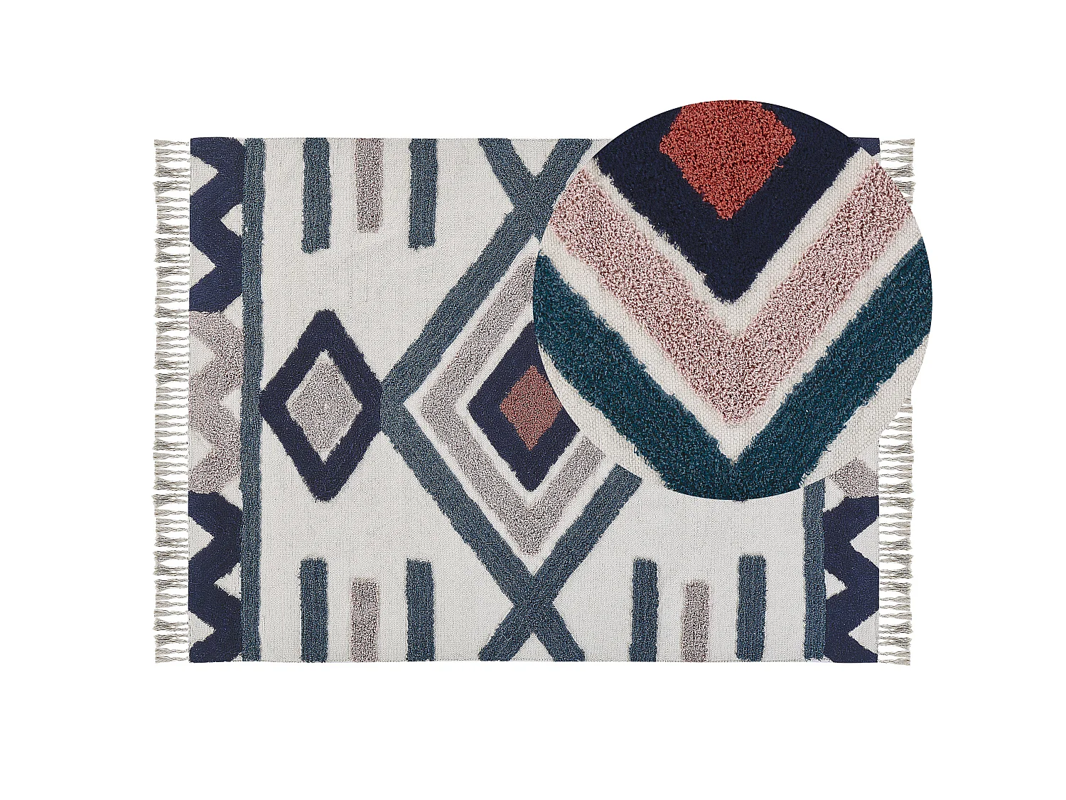 Tapis en coton Multicolore 140 x 200 cm KOZLU