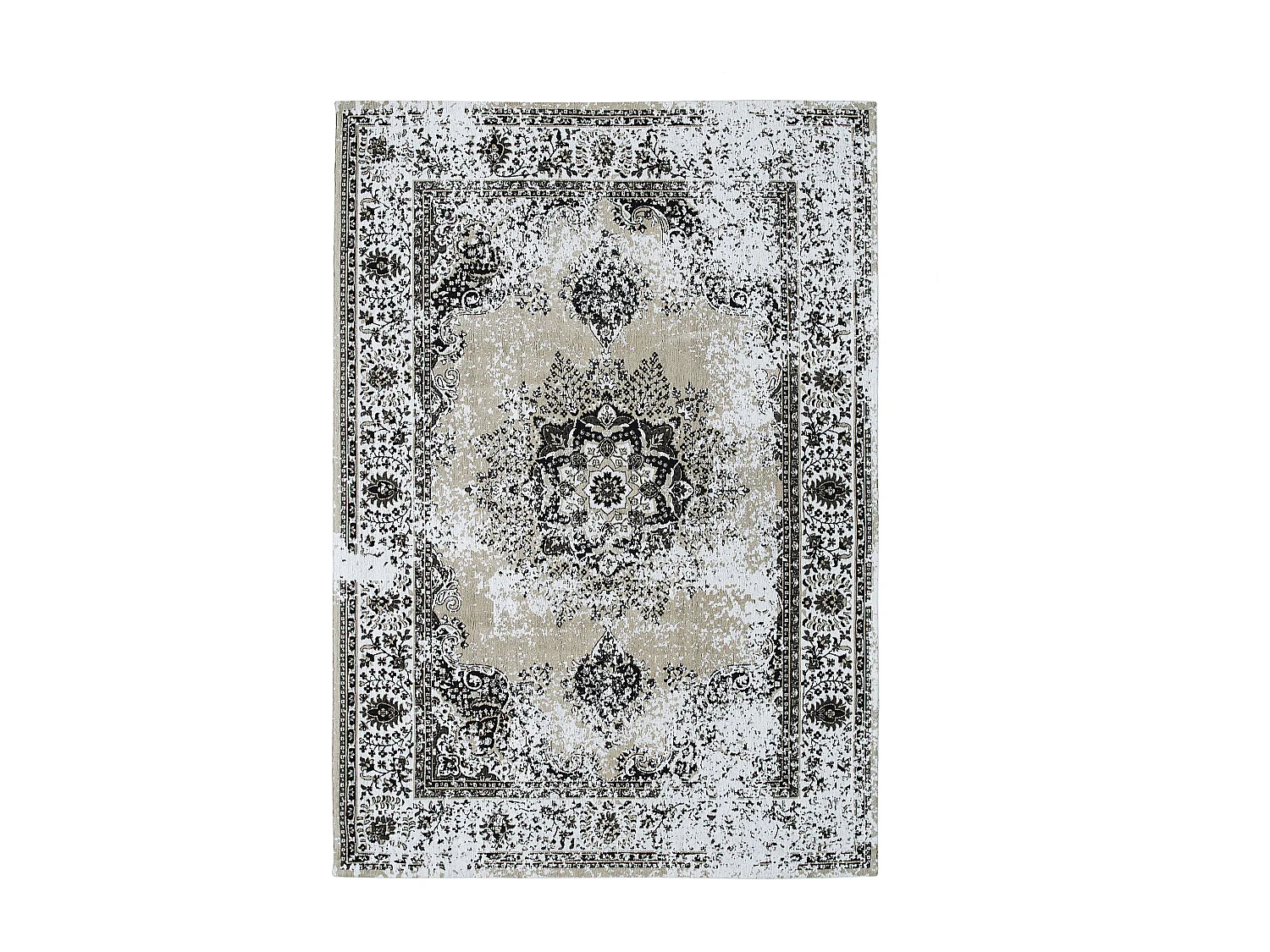 Moderner Teppich in Beige/Grau Vintage Stil Rechteckig 140 x 200 cm Almus