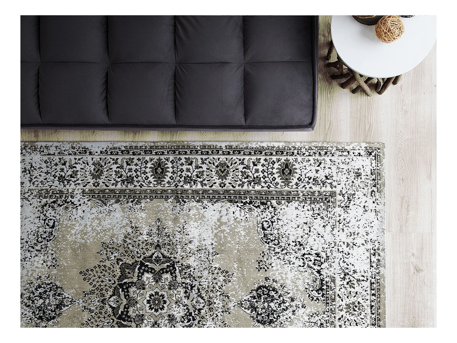 Tapis ALMUS Gris 140 x 200 cm Coton