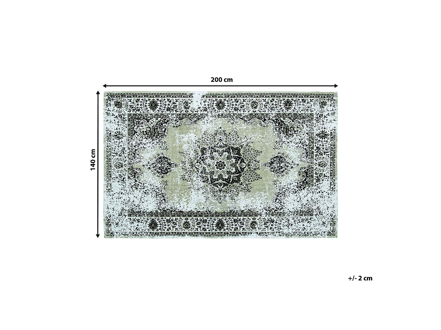 Tapis beige et gris 140 x 200 cm ALMUS