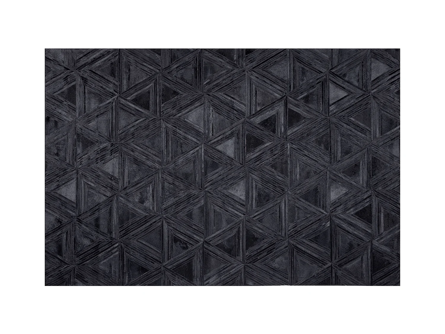 Moderner Teppich Leder schwarz 160 x 230 cm Kasar