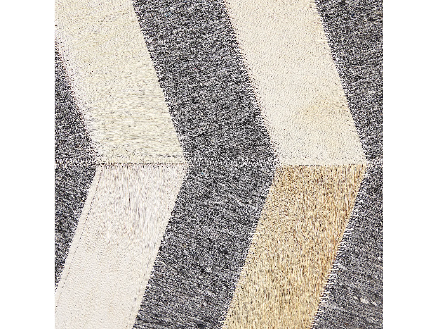 Tapis BAGGOZE Gris foncé 160 x 230 cm Cuir