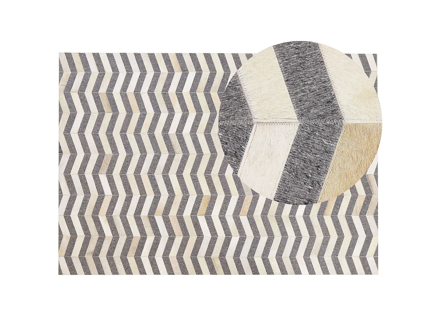 Tapis BAGGOZE 160 x 230 cm Cuir Gris foncé