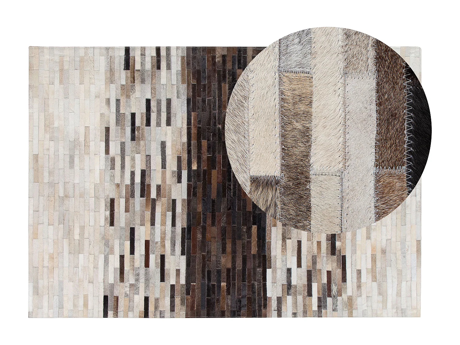 Vloerkleed leer bruin 140 x 200 cm SINNELI