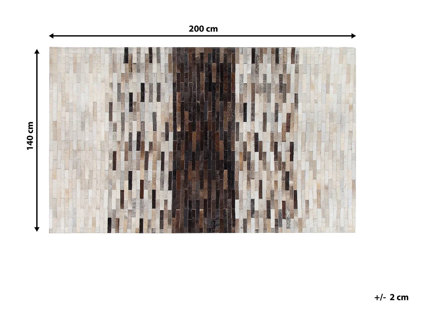 Vloerkleed leer bruin 140 x 200 cm SINNELI