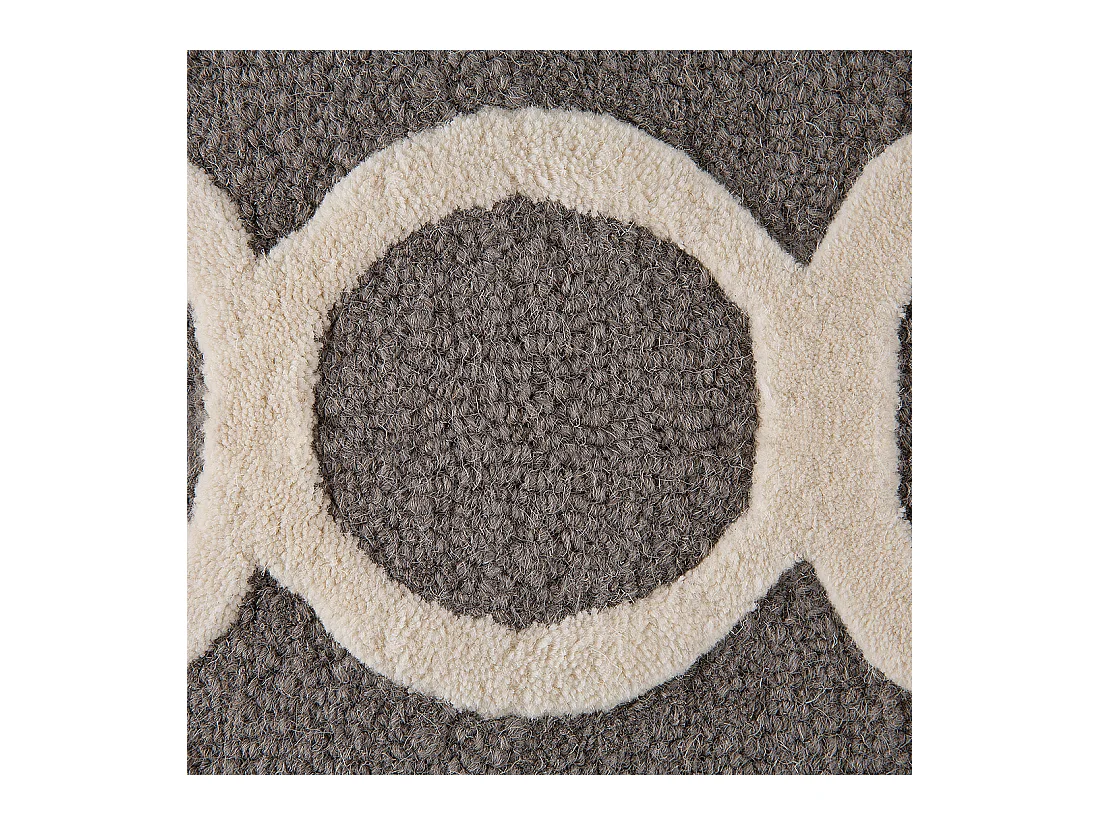 Vloerkleed wol grijs 160 x 230 cm ZILE