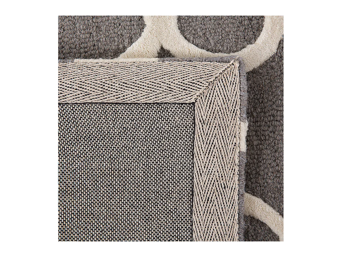 Vloerkleed wol grijs 160 x 230 cm ZILE