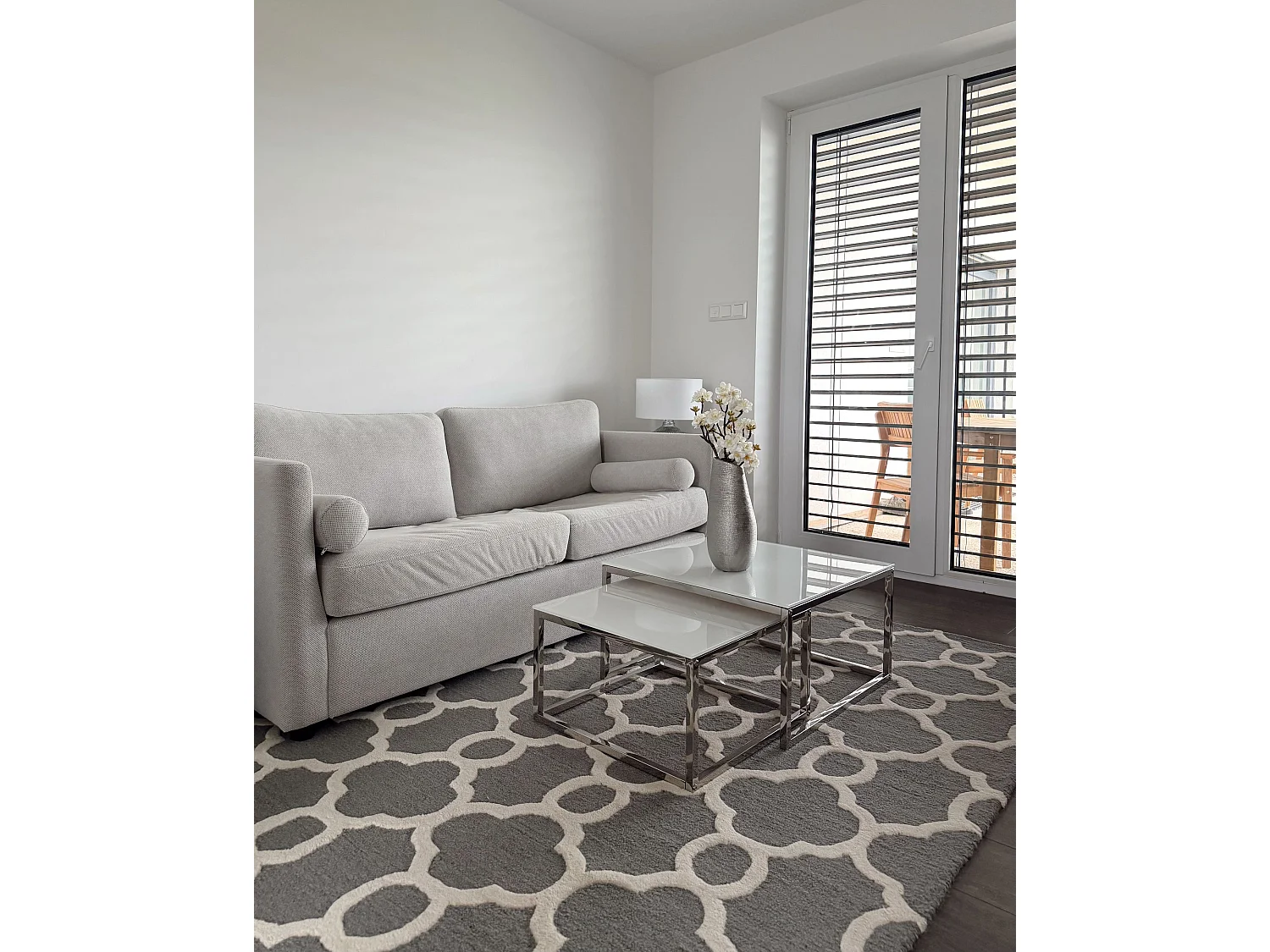 Tapis en coton et laine gris 160 x 230 cm ZILE