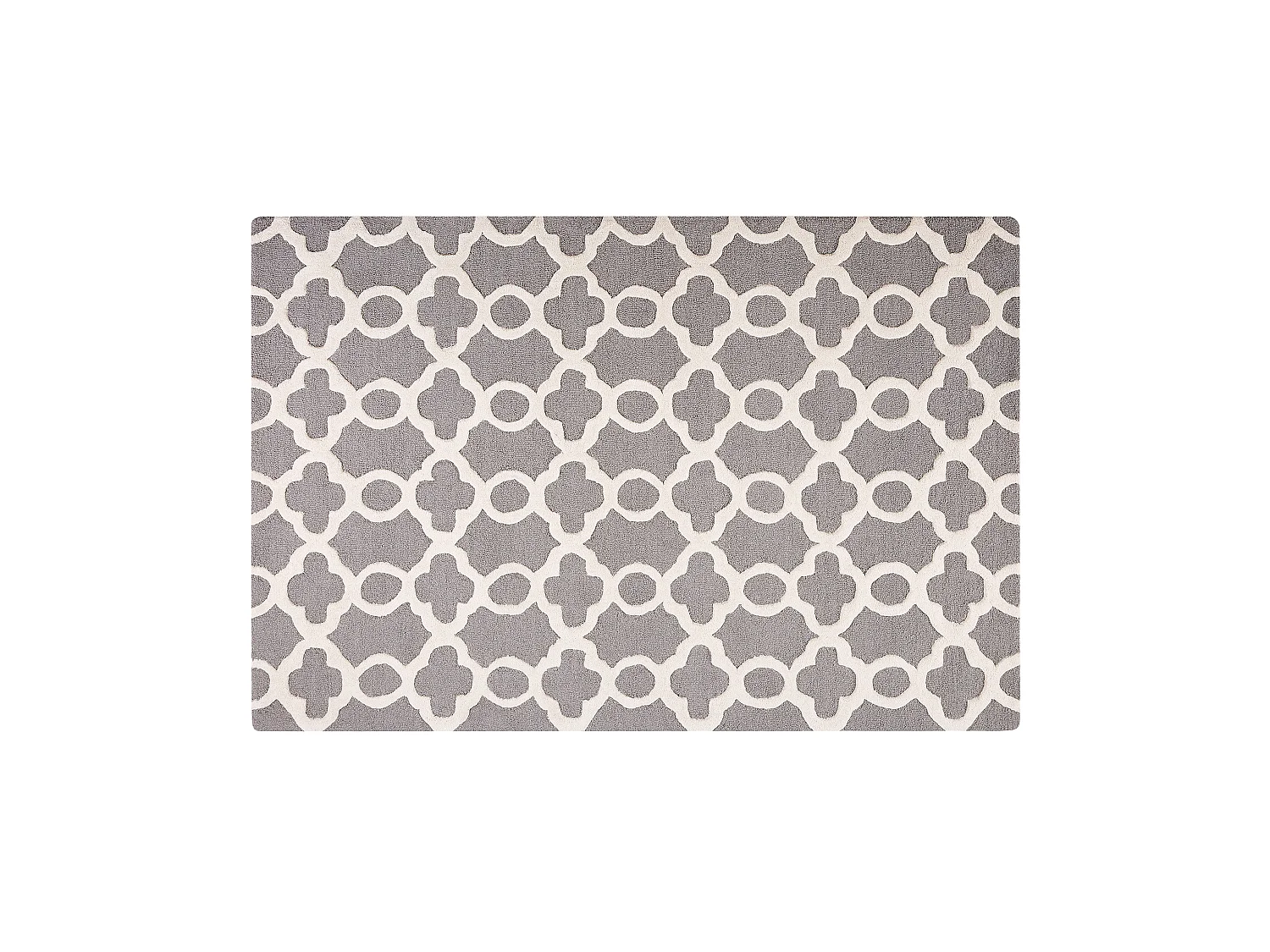 Vloerkleed wol grijs 160 x 230 cm ZILE