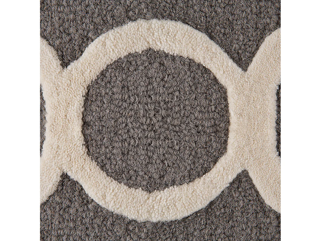 Vloerkleed wol grijs 160 x 230 cm ZILE
