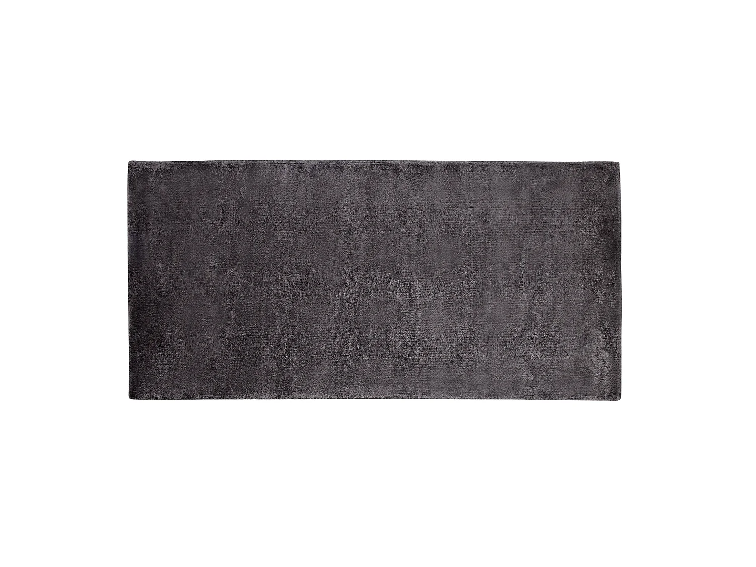 Alfombra de viscosa gris oscuro 80 x 150 cm GESI II