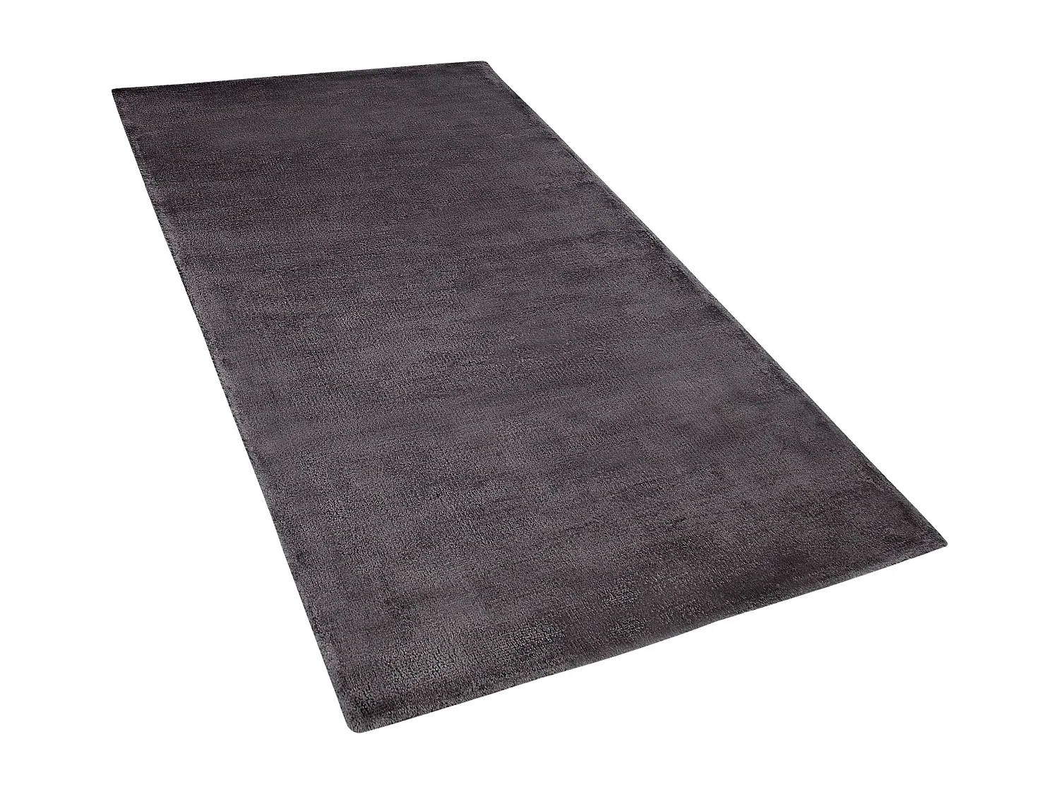 Alfombra de viscosa gris oscuro 80 x 150 cm GESI II